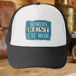 Beste Katzenmutter schwarz blau Truckerkappe