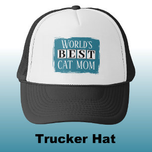 Beste Katzenmutter schwarz blau Truckerkappe