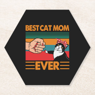 Beste Katzenmutter überhaupt Bandana Untersetzer