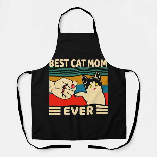 Beste Katzenmutter überhaupt Frauen Vintage Bump F Schürze (Vorderseite)