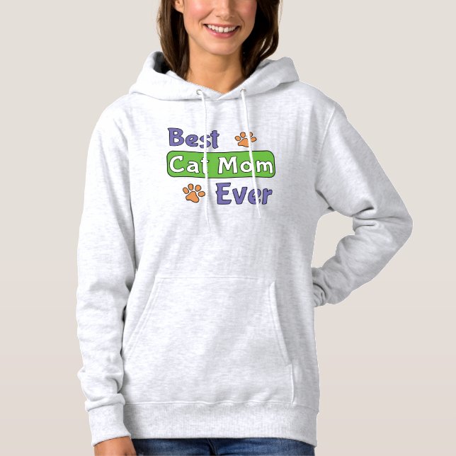 Beste Katzenmutter überhaupt Hoodie (Vorderseite)