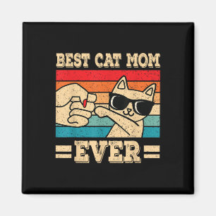 Beste Katzenmutter überhaupt Lustige Katze Retro V Magnet