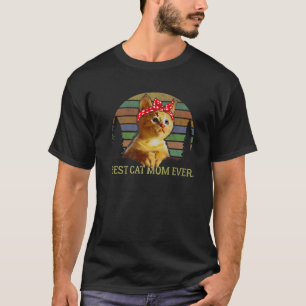 Beste Katzenmutter überhaupt Lustiges Vintage-Band T-Shirt