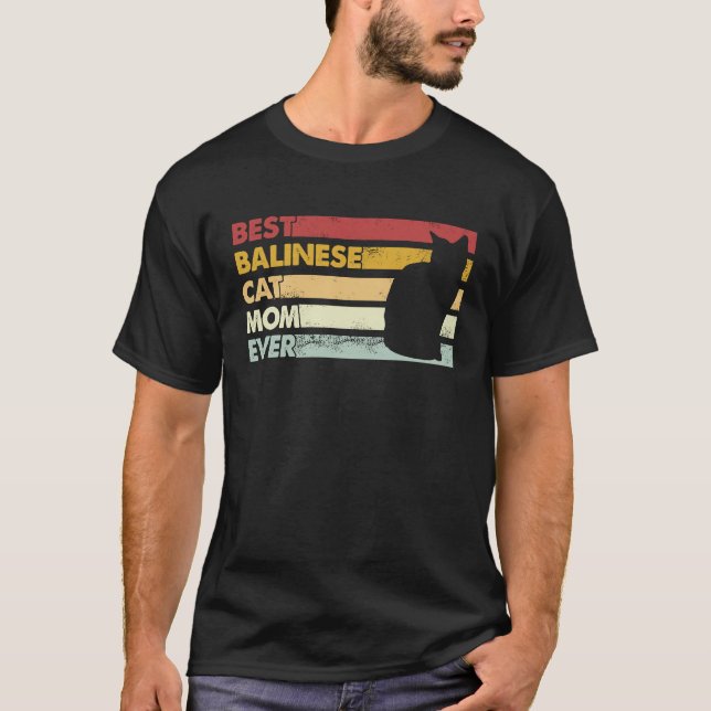 Beste Katzenmutter überhaupt  Mutter Balinesische  T-Shirt (Vorderseite)
