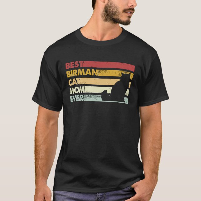 Beste Katzenmutter überhaupt  Mutter Birma-Katze T-Shirt (Vorderseite)