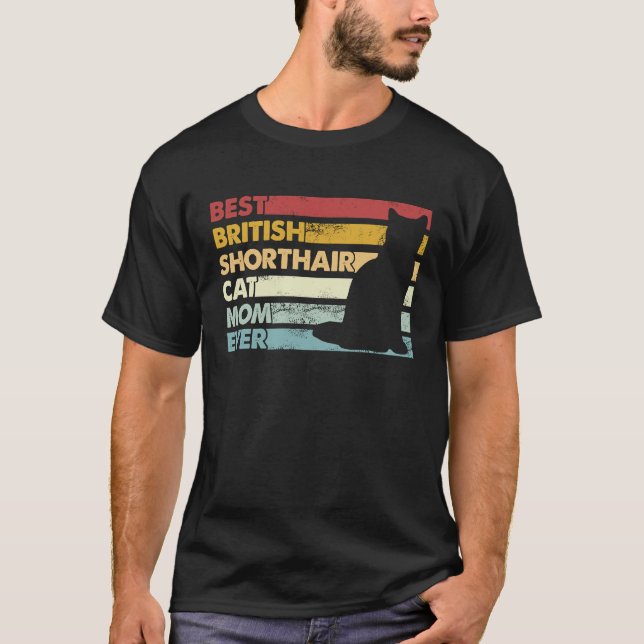 Beste Katzenmutter überhaupt  Mutter Britisch Kurz T-Shirt (Vorderseite)