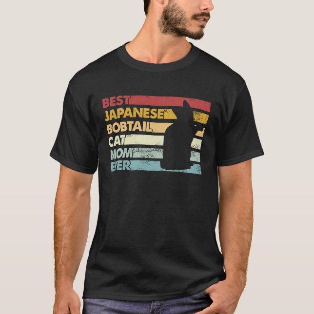 Beste Katzenmutter überhaupt  Mutter Japanese Bobt T-Shirt (Vorderseite)