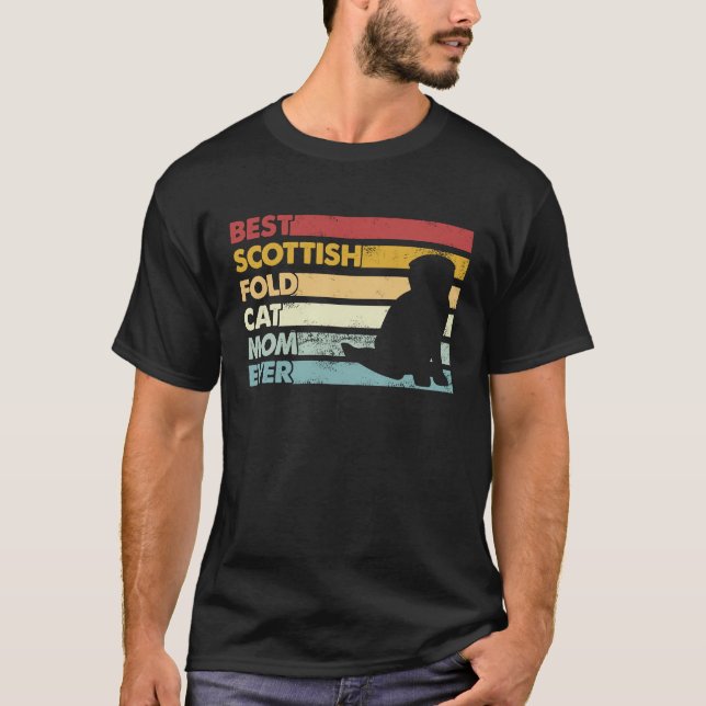 Beste Katzenmutter überhaupt  Mutter Scottish Fold T-Shirt (Vorderseite)