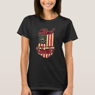 Beste Katzenmutter überhaupt Patriotische Mutter V T-Shirt