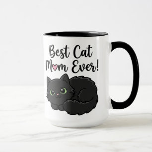 Beste Katzenmutter überhaupt Schwarze Katzen-Kaffe Tasse