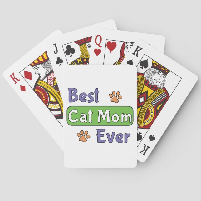 Beste Katzenmutter überhaupt Spielkarten (Rückseite)