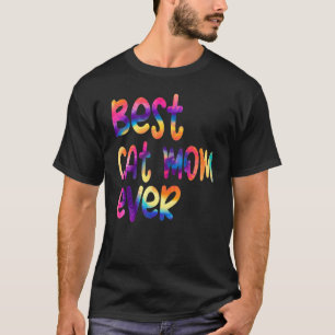 Beste Katzenmutter überhaupt Tie Dye Katzenmama Mu T-Shirt