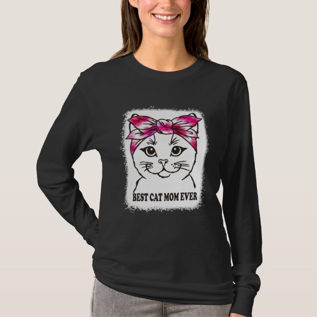 Beste Katzenmutter überhaupt Tie Dye Katzenmutter  T-Shirt (Vorderseite)