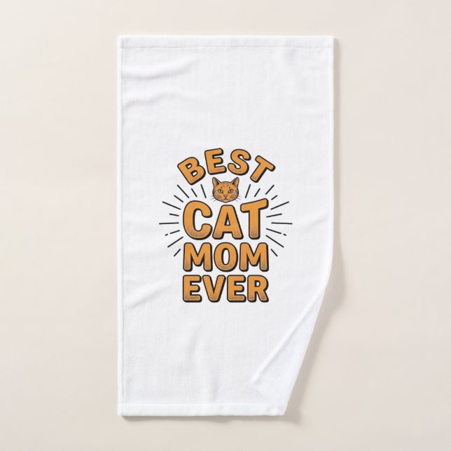 Beste Katzenmutter überhaupt Vintage-Engravingsdes Handtuch (Handtuch)