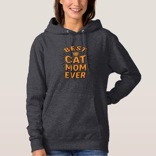 Beste Katzenmutter überhaupt Vintage-Engravingsdes Hoodie