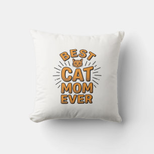 Beste Katzenmutter überhaupt Vintage-Engravingsdes Kissen