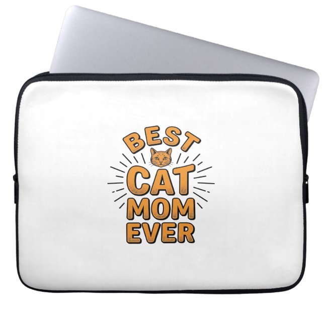 Beste Katzenmutter überhaupt Vintage-Engravingsdes Laptopschutzhülle (Vorderseite)