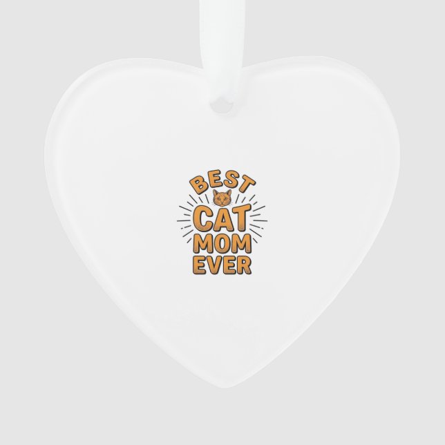 Beste Katzenmutter überhaupt Vintage-Engravingsdes Ornament (Vorderseite)