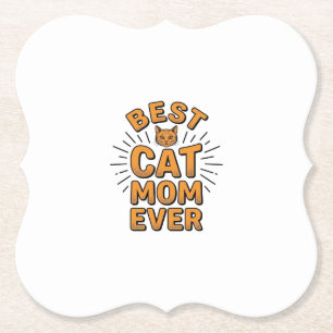 Beste Katzenmutter überhaupt Vintage-Engravingsdes Untersetzer