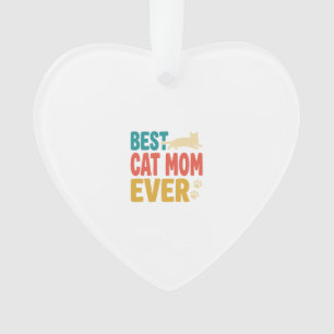 Beste Katzenmutter überhaupt Vintage Katzenliebhab Ornament