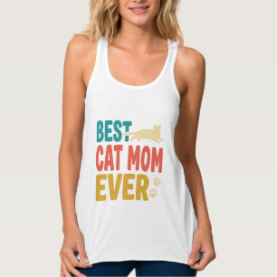 Beste Katzenmutter überhaupt Vintage Katzenliebhab Tank Top