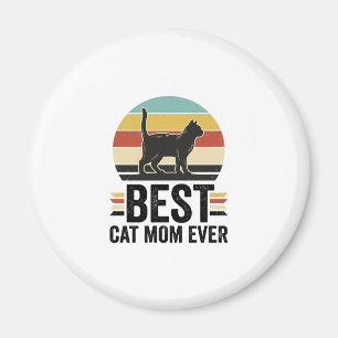 Beste Katzenmutter überhaupt Vintage schwarze Katz Magnet