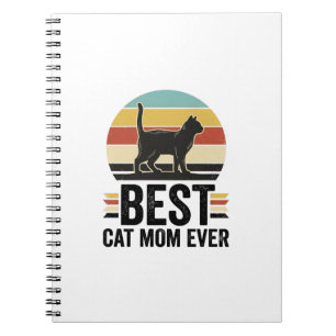 Beste Katzenmutter überhaupt Vintage schwarze Katz Notizblock