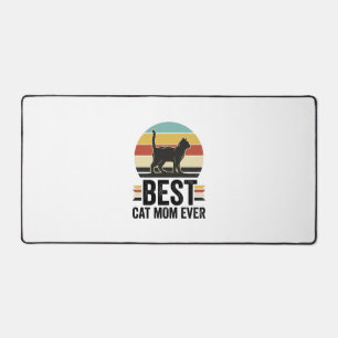 Beste Katzenmutter überhaupt Vintage schwarze Katz Schreibtischunterlage