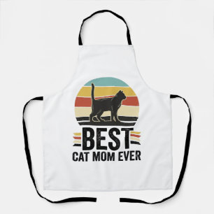 Beste Katzenmutter überhaupt Vintage schwarze Katz Schürze