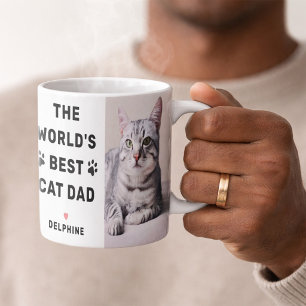 Beste Katzenpapa-Foto Welt Schwarz Kaffeetasse