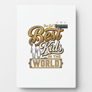 Beste Kinder der Welt Vintage-Familientypografie D Fotoplatte