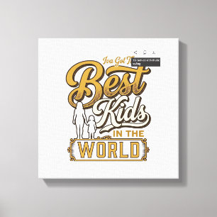 Beste Kinder der Welt Vintage-Familientypografie D Leinwanddruck