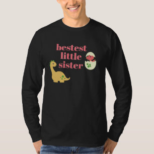 Beste kleine Schwester süße Dinosaurier Rex Famili T-Shirt