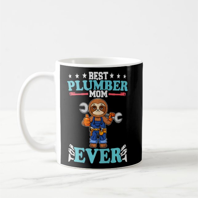 Beste Klempner-Mama je Klumbing Technisches Handwe Kaffeetasse (Links)