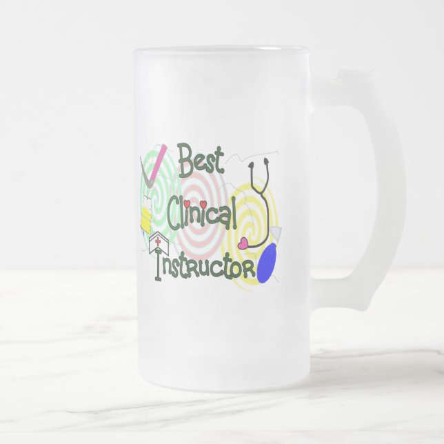 Beste klinische Lehrer-Krankenpflege-Geschenke Mattglas Bierglas (Rechts)