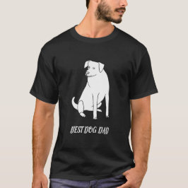 Beste Kontur des Hundes-Vaters Zeichnend Pit Bull- T-Shirt