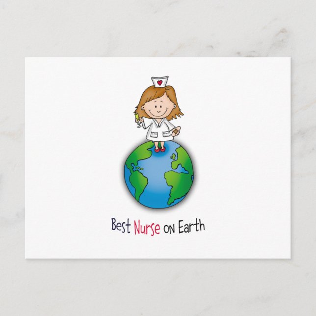 Beste Krankenschwester der Welt - Krankenpflege -  Postkarte (Vorderseite)