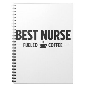 Beste Krankenschwester Durch Kaffee Angetriebenes Notizblock