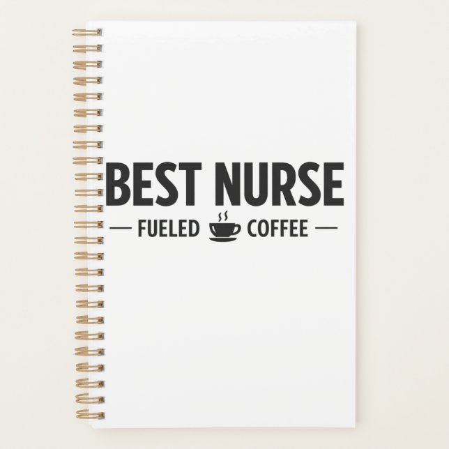 Beste Krankenschwester Durch Kaffee Unterstützt Pl Planer (Vorderseite)
