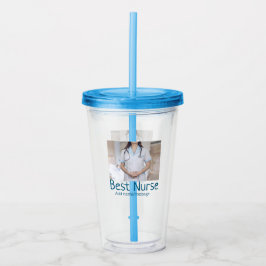 Beste Krankenschwester fügt Bildname Text ärztlich Acryltrinkbecher
