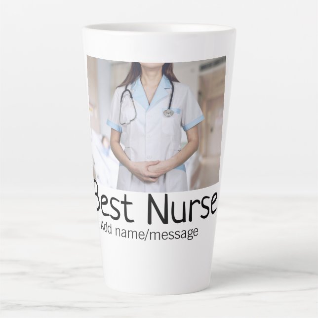 Beste Krankenschwester fügt Bildname Text ärztlich Milchtasse (Vorderseite)