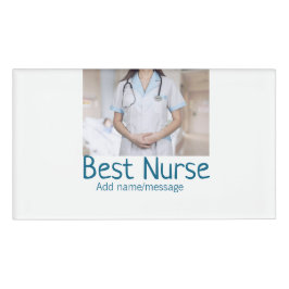 Beste Krankenschwester fügt Bildname Text ärztlich Namenschild