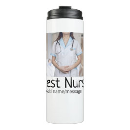 Beste Krankenschwester fügt Bildname Text ärztlich Thermosbecher