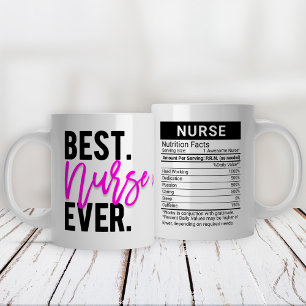 Beste Krankenschwester je mit Nährwertangaben, Ta Jumbo-Tasse