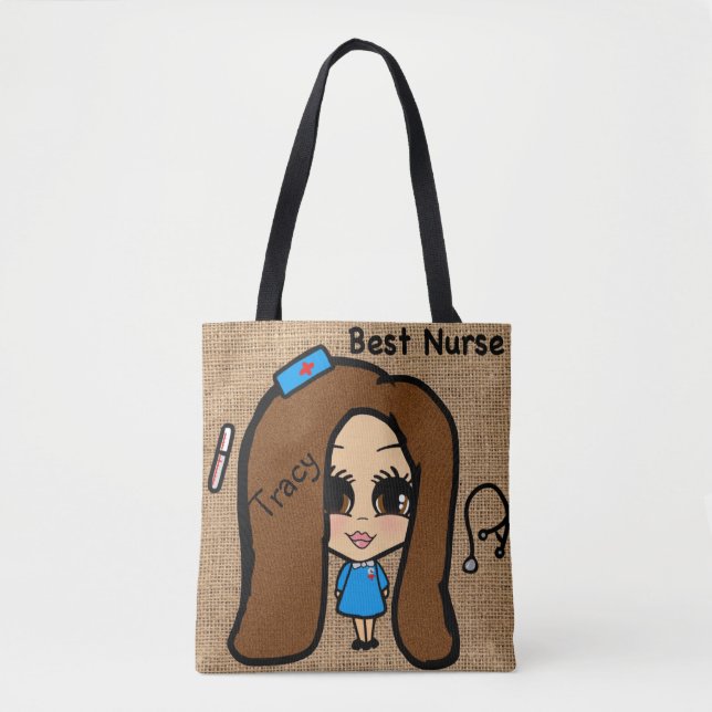 Beste Krankenschwester-Tasche - Personalisierte Ka (Vorderseite)