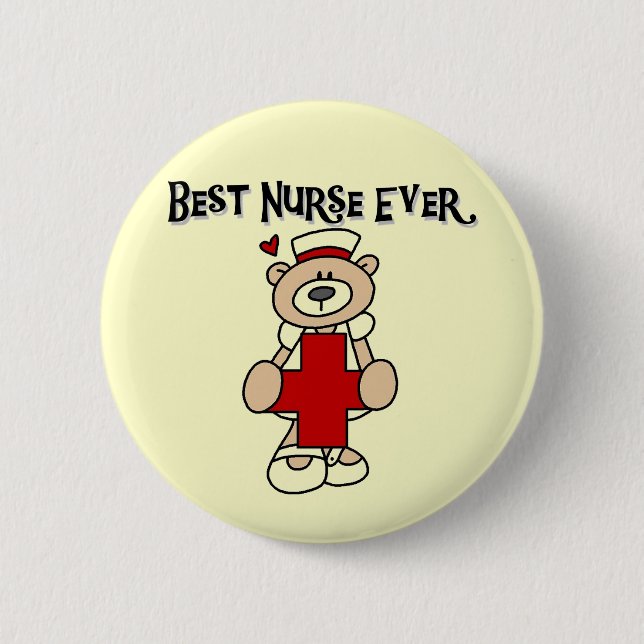 Beste Krankenschwester-überhaupt T - Shirts und Button (Vorderseite)