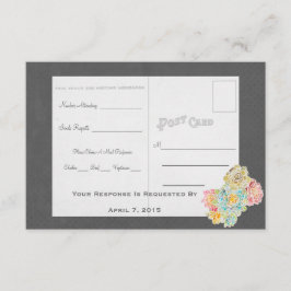 Beste Kreidetafel Vintage RSVP Hochzeit Suite von Karte