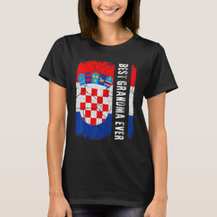 Beste kroatische Oma je Kroatien Flaggenmutter D T-Shirt