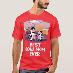 Beste Kuh Mama je Niedliche Kuh Liebhaber Bauer Mu T-Shirt