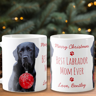Beste Labrador-Mama Weihnachten Niedliches Schwarz Kaffeetasse